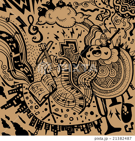 Music Background .Hand drawing Doodle,vector Music Background .Hand drawing Doodle,vector 21382487