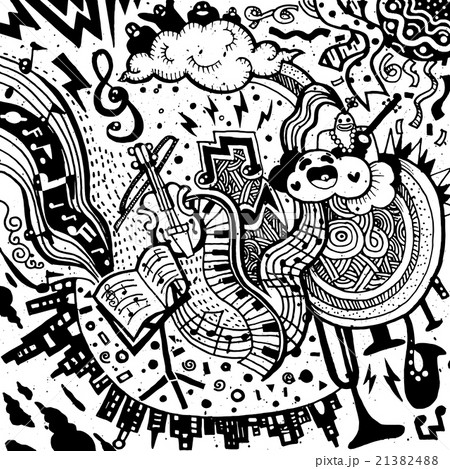 Music Background .Hand drawing Doodle,vector Music Background .Hand drawing Doodle,vector 21382488