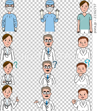 医者　ドクター　手術着セット 21382737