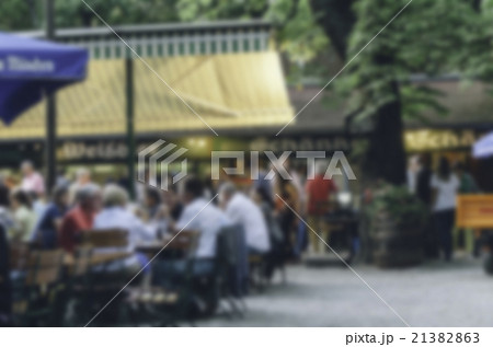 abstract blur in Beer garden in Bavaria, Germany 21382863