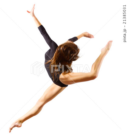 Young girl engaged art gymnastic Young girl engaged art gymnastic 21385031