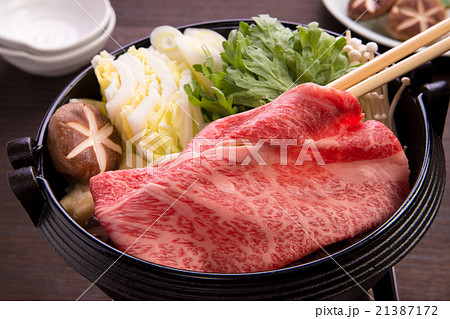 黒毛和牛 霜降り肩ロースすき焼き 黒毛和牛 霜降り肩ロースすき焼き 21387172