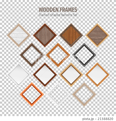 Wooden Diamond-Shaped Banners Set Wooden Diamond-Shaped Banners Set 21388820