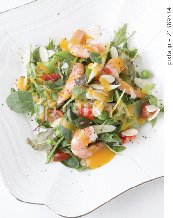 エビとスライスアーモンドのニンジンマリネ 21389534