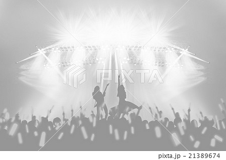 ライブ会場 サイリウムのイラスト素材 ライブ会場 サイリウムのイラスト素材