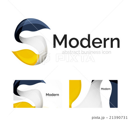 Vector abstract ribbon logo with business card Vector abstract ribbon logo with business card 21390731