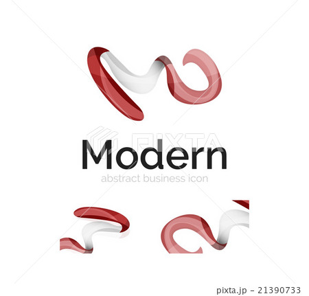 Vector abstract ribbon logo with business card Vector abstract ribbon logo with business card 21390733