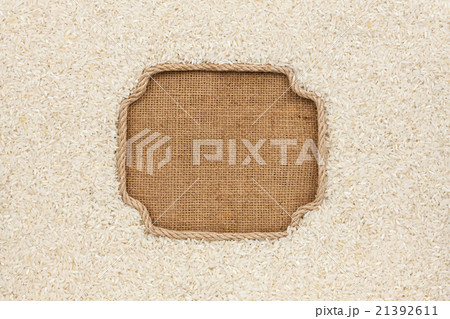 Figured frame made of rope with rice grains Figured frame made of rope with rice grains 21392611