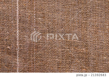 Natural texture of burlap with a white stripe Natural texture of burlap with a white stripe 21392683