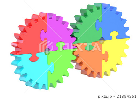 Business and success concept with gear puzzles 21394561