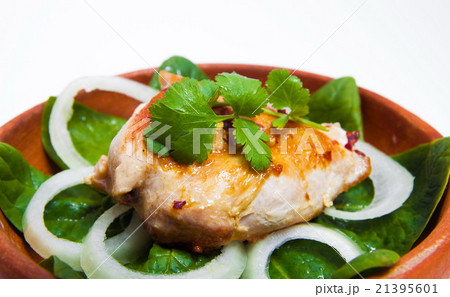 grilled chicken is served in a clay pot grilled chicken is served in a clay pot 21395601