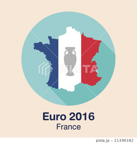 France Euro 2016 logos. flat design, Retro Style. France Euro 2016 logos. flat design, Retro Style. 21396382