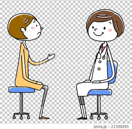 Illustration material: Female doctor and patient Young lady Illustration material: Female doctor and patient Young lady 21398085