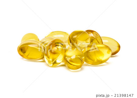 Fish oil capsules isolated on white background Fish oil capsules isolated on white background 21398147