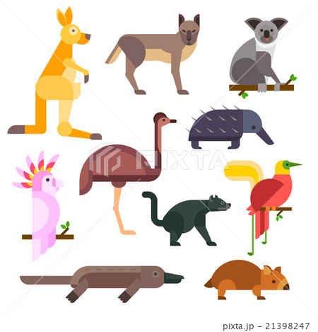 Australia wild animals cartoon vector collection Australia wild animals cartoon vector collection 21398247