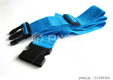Blue traveler belt on white background Blue traveler belt on white background 21398362