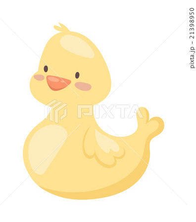 Rubber duck toy cartoon bath yellow character flat 21398950