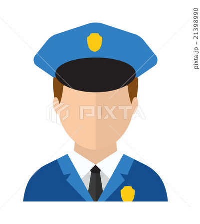 Police man officer avatar in suit and cap vector 21398990