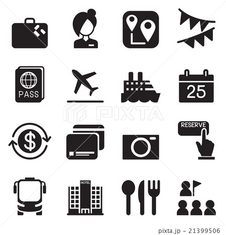 Tourism & Tourist icons set Vector illustration 21399506