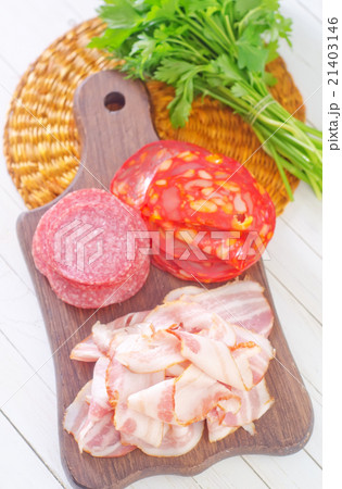 salami and bacon salami and bacon 21403146