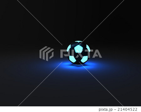 光るサッカーボールのイラスト素材