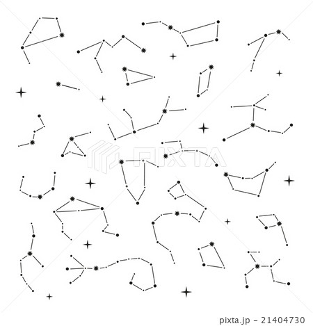 Constellation. Doodle set. Isolated 21404730