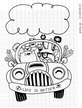 Hand drawn Monsters and cute alien friendly 21404915