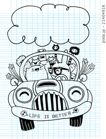 Hand drawn Monsters and cute alien friendly 21404916