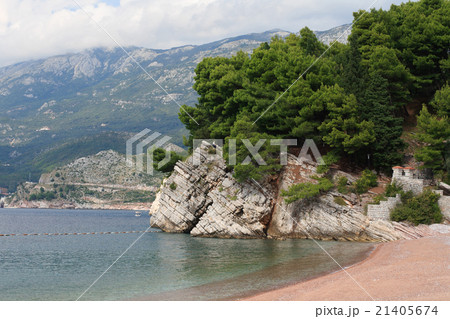 beach in the village of Milocher, Montenegro 21405674