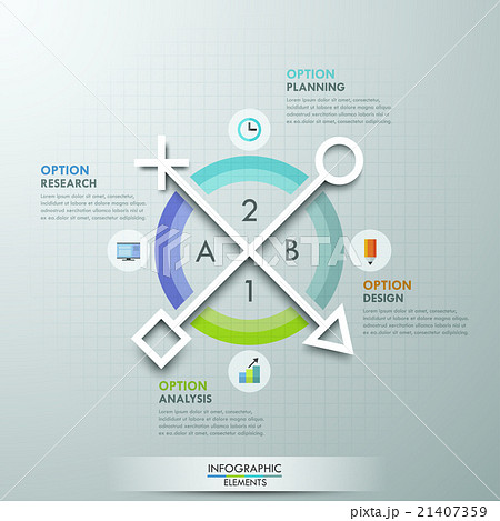 Modern infographics options banner. 21407359
