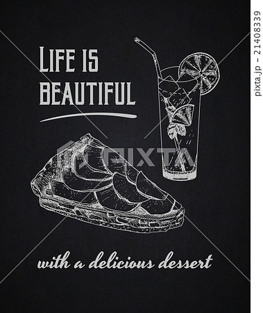 Chalk typographical background. Life is beautiful 21408339