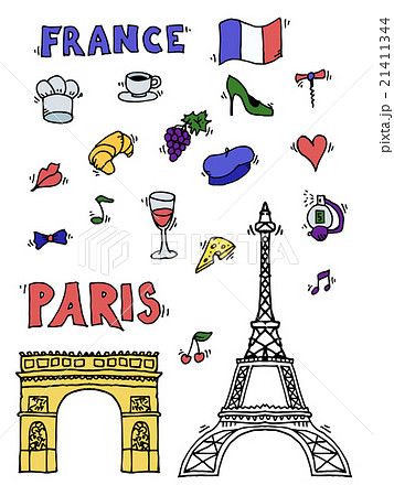 Hand Drawn Paris Illustrationのイラスト素材