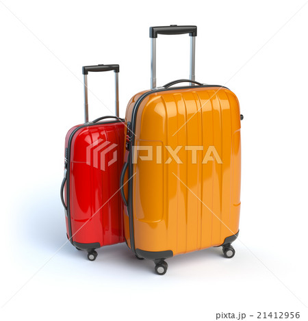 Luggage. Two baggage suitcases isolated on white Luggage. Two baggage suitcases isolated on white 21412956