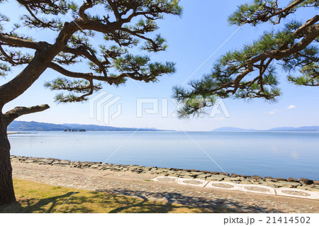 松江市　宍道湖の風景 21414502