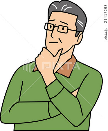 腕組みをして考える６０代男性 21417298