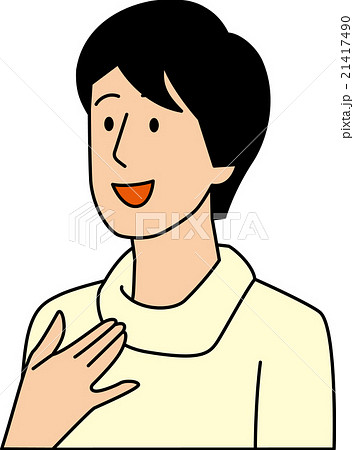 ジェスチャーを交えて話す20代女性 ジェスチャーを交えて話す20代女性 21417490