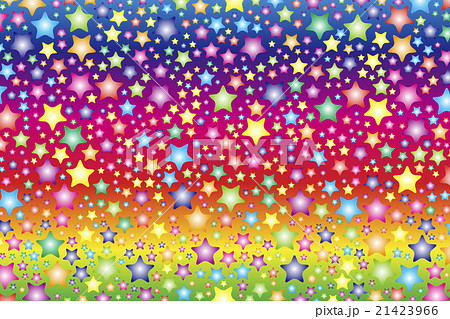 背景素材壁紙 虹色 レインボーカラー カラフル 星の模様 スターダスト 星屑 キラキラ 天の川 星空のイラスト素材 21423966 Pixta
