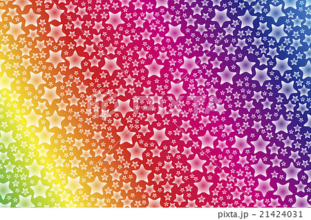 背景素材壁紙 虹色 レインボーカラー カラフル 星の模様 スターダスト 星屑 キラキラ 天の川 星空のイラスト素材