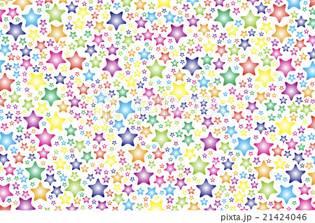 背景素材壁紙 虹色 レインボーカラー カラフル 星の模様 スターダスト 星屑 キラキラ 天の川 星空のイラスト素材 21424046 Pixta