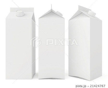 Milk cartons isolated on white background. 3d 21424767