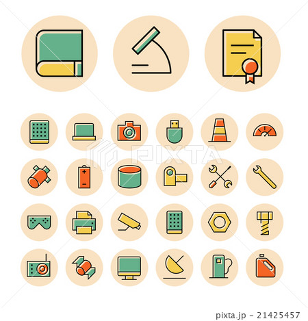 Thin line icons for science and technology Thin line icons for science and technology 21425457
