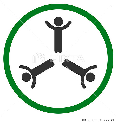 Hands Up Men Rounded Icon Hands Up Men Rounded Icon 21427734