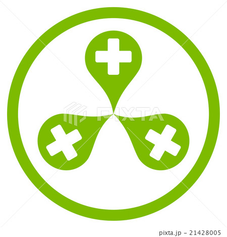 Hospital Map Markers Rounded Icon 21428005