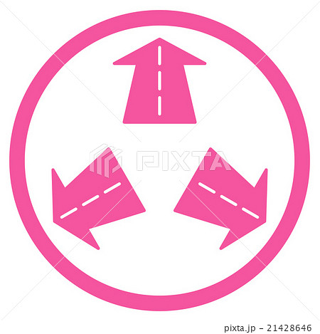Road Directions Rounded Icon 21428646
