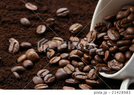 Coffee beans and ground coffee Coffee beans and ground coffee 21428983