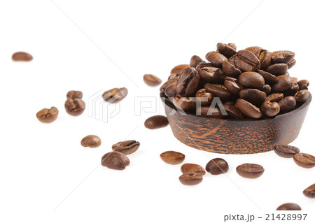coffee beans isolated on white background 21428997