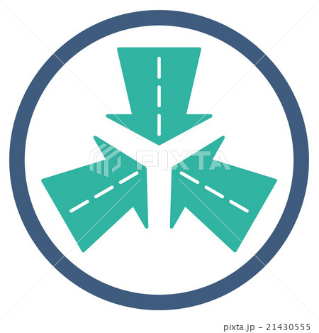Merge Directions Rounded Icon Merge Directions Rounded Icon 21430555
