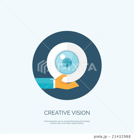 Vector illustration. Flat eye. Creative vision Vector illustration. Flat eye. Creative vision 21432988