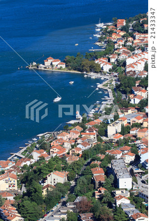 Top view of the residential part of the Kotor 21433347