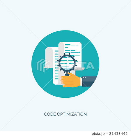 Vector illustration. Code optimization. Flat 21433442